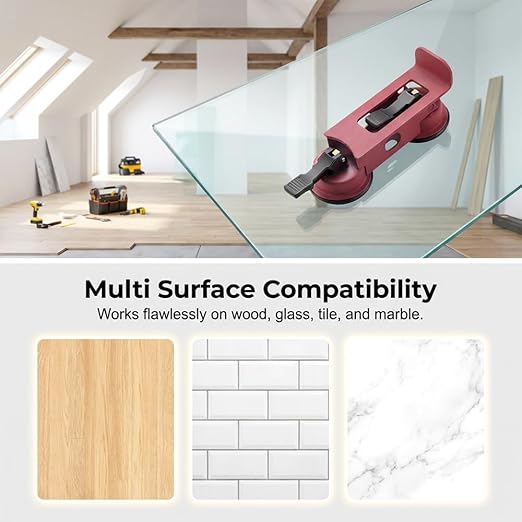 Floor Suction Cup Tool, Vacuum Suction Cup Repair Tool with Strong Suction Pad, Heavy Duty Floor Gap Fixer for Laminate, Wood, Tile, Puller for Lifting and Aligning Floorboards