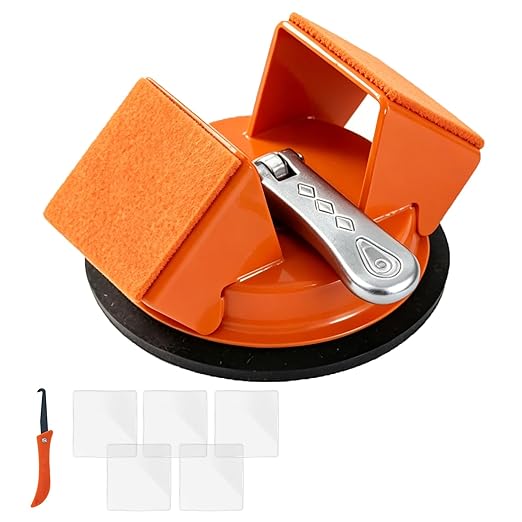 Floor Gap Fixer Tool, Heavy Duty Suction Cup Tool with Double 45°Striking Surface, Silent Felt Pads & Aluminum Handle, Includes 5pcs Sticky Pads Sheets for Uneven Laminate & Hardwood Flooring Tools