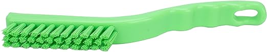 SPARTA Detail Brush Grout Brush, Crevice Brush with Hanging Hole for Bathroom, Kitchens, Countertop, Plastic, 9 Inches, Lime