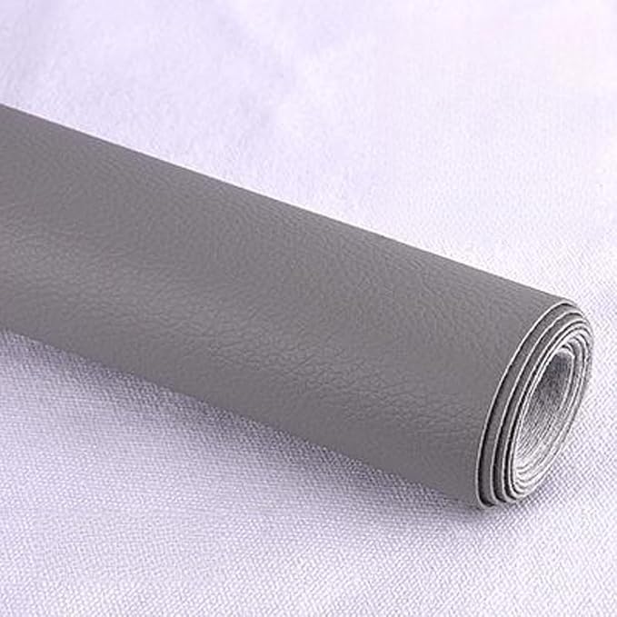 Leather Repair Patch Tape Kit,Self Adhesive Leather Repair Kit for Furniture,Vinyl Repair Kit for Couch,Sofa,Car Seats,Office Chair Luggage (Grey,16.93"×78.74")