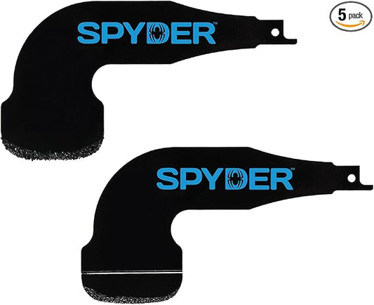 Spyder 2-Piece Grout Remover Tool Set, Accessory for Reciprocating Saws, for Grout Joints 1/16-3/4" (5-Pack)