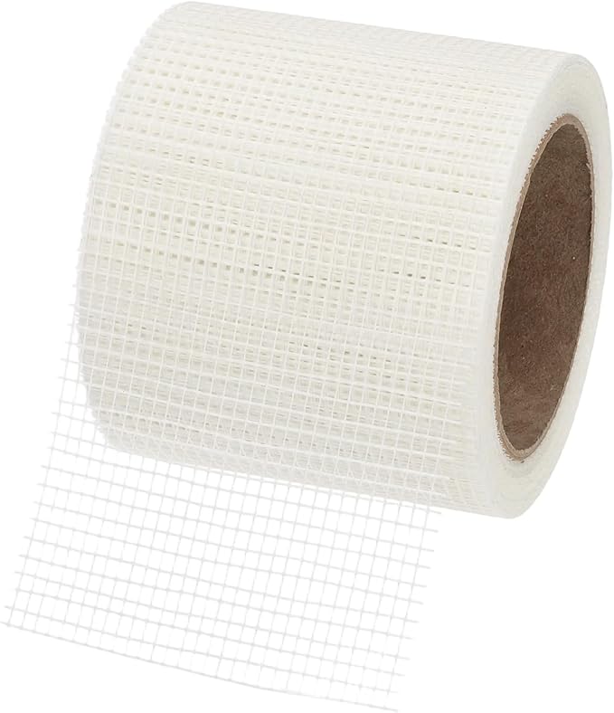 PATIKIL Drywall Repair Mesh Tape, 4 inch x 82 ft Fiberglass Repair Patch Self-Adhesive Dry Wall Joint Tape 8 Mesh Wall Hole Crack and Seam Patch, White