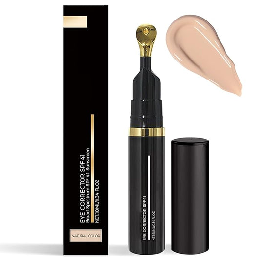 Eye Corrector, Eye Corrector Spf 41, Under Eye Color Corrector for Dark Circles, Peach Color Corrector, Anti-Aging Tinted Eye Cream, Hydrating Eye Serum with Peach Underton (Natural)