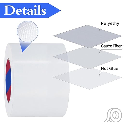 White Heavy Duty Duct Tape, 4 Inch x 55 Yards, Industrial Grade Waterproof & UV Resistant, Strong Adhesive for Indoor Outdoor Repairs, Crafts, Home Improvement, Moving Packing and DIY Projects