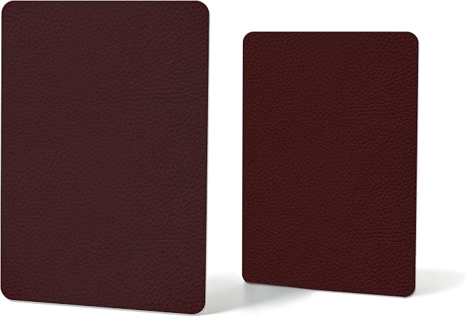 Self Adhesive Leather Repair Patch,8x12 inch Vinyl Repair Kit,Leather Repair Kit for Furniture,Car Seat,Couch,Office Chair,2 Pcs Burgundy