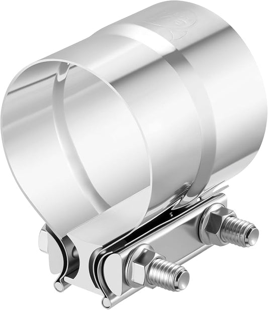 EVIL ENERGY 3.0'' Exhaust Clamp, Lap Joint Band Clamp Stainless Steel for Pipes, Mufflers, Catalytic Converters (1PCS, 3.0 inch)