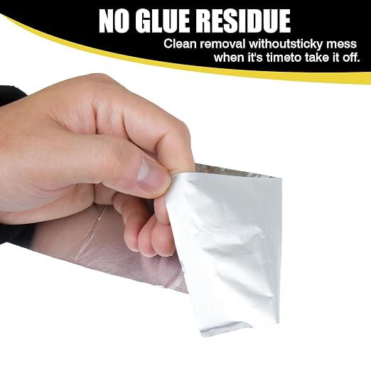 Aluminum Foil Tape 3 inch x 165ft (55 Yards) Heavy Duty HVAC Duct Tape for Ductwork – High Temperature Silver Foil Tape for Insulation, Metal Repair, Exhaust Sealing & Patching