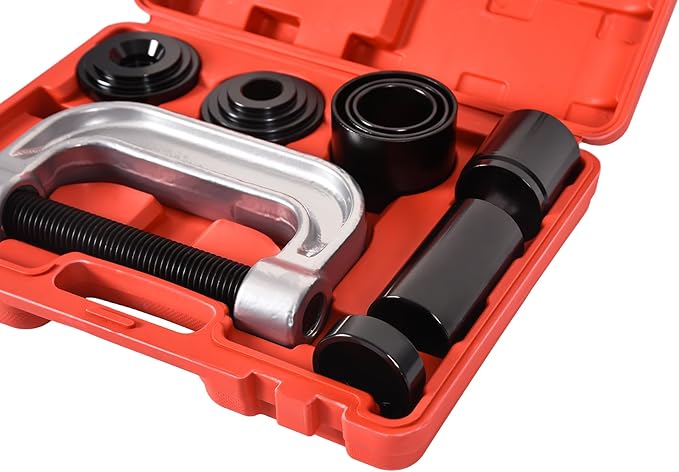 DHA Ball Joint Press Kit Heavy Duty 4x4, Ball Joint Removal Tool Kit for Most 2WD 4WD Cars and Light Trucks, 10pc Ball Joint Installer and Remover Tool