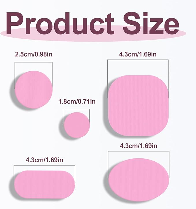 Self-Adhesive Nylon Patches Tent Repair Kit – Outdoor Gear Tenacious Repair Tape, Waterproof Fabric Patches for Clothes, Tent, Down Jacket, Backpack (45pcs, Pink