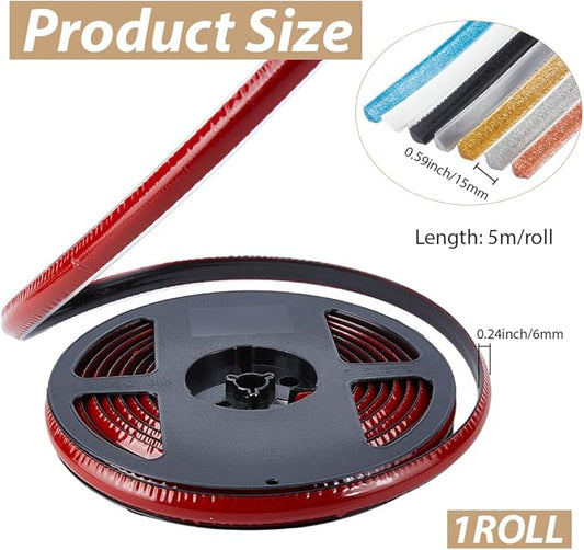 GORGECRAFT 5.5 Yard Self Adhesive Caulk Strip 0.6 Inch Black Waterproof Ceramic Tile Peel and Stick Caulk Tape Roll Flexible Triangle Molding Trim Strip Sealing Gap Tape for Shower Bathtub Bathroom