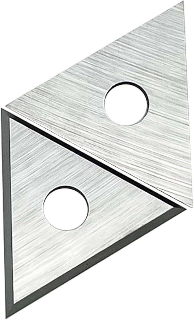 LU&MN Carbide Scraper Replacement Blades, 1" Triple-Edge Triangle Reversible Blades, Fits Most Handheld Paint, Glue& Grout Scrapers, 10Pieces