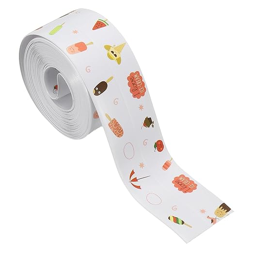 PATIKIL Caulk Tape Waterproof Self Adhesive, PVC Toilet Caulking Sealant Strip Bathtub Caulk Sealing Strip Tape for Bathroom Kitchen Countertop, Ice Cream (1.5 Inch x 16.4 Ft)