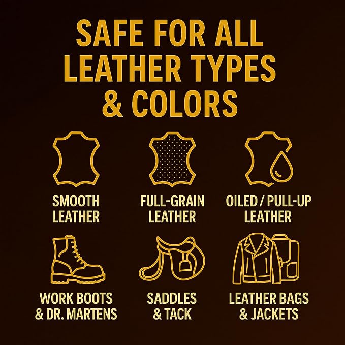 Eagle Heavy-Duty Leather Restorer & Preservative Balm – Neatsfoot Oil & Beeswax Treatment for Dry, Cracked, Oiled & Faded Leather – Revives Boots, Saddles, Furniture, Jackets & Tack (4oz)