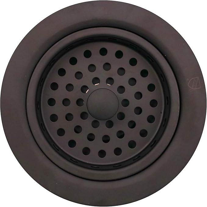 Westbrass CO2165S-12 COMBO PACK 3-1/2" Post Style Large Kitchen Sink Basket Strainer and Waste Disposal Drain Flange with Basket Strainer, Oil Rubbed Bronze