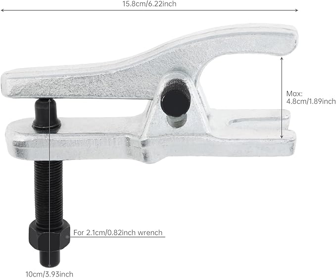 ChgImposs 6.3 Inch Ball Joint Separator, Adjustable Ball Joint Removal Tool, Heavy Duty High Carbon Steel with Black Oxide Pins, Universal Fit for Cars, Trucks & SUVs (Silver)