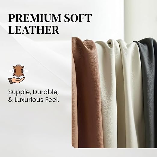 Qextce Leather Repair Patch Tape, Brown, 17x100 Inch | Self-Adhesive, Waterproof, Wear Heat Resistant, Vinyl Leather Repair Kit, For Furniture, Car Seat, Sofa, Couch, Luggage