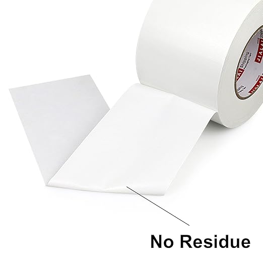Wide Duct Tape, Industrial Grade 30Yards (90 ft) Wide Tape 4in Duct, 9 Mil Heavy-Duty, Waterproof, Strong, Flexible, No Residue, for Crafts & Home Improvement (White, 4'' x 90ft)