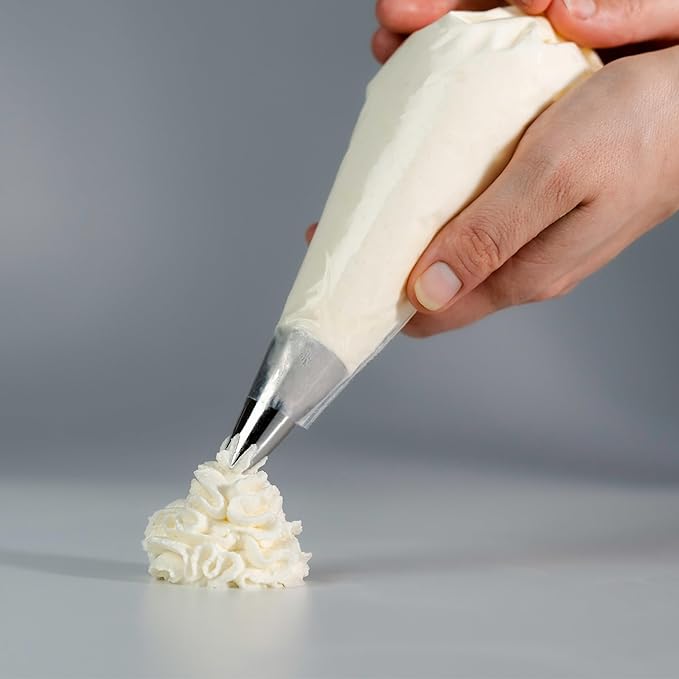 KEE-SEAL Disposable Pastry Bags, Piping Bag with Grip Tight Outer Surface, Smooth-Flow Interior, Easy Tear Perforation, Convenient Dispenser Box, 12-Inch, Clear
