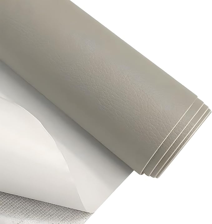 Leather Repair Patch, Self Adhesive Leather Repair, Large Leather Repair Tape for Sofa, Car Seats, Furniture, Cabinets, Chairs, Handbags （Grey, 16X79 inch)