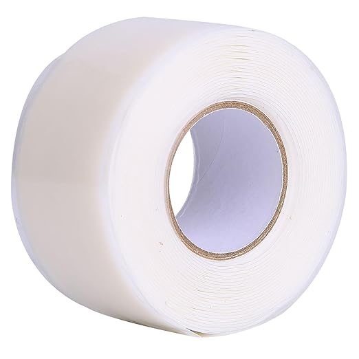 Tape Strong Adhesion PVC PPR Pipes Repairing Supplies White Red Quick Seal No Replacement Needed Flexible Durable for Home Plumbing Leak Fix (White)
