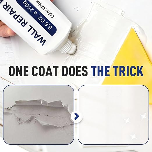 Drywall Patch Repair Kit with Scraper, 2026 New Wall Mending Agent White Spackle Wall Repair Paste Wall Repair Agent Tile Gap Filler for Holes & Cracks Nail Holes, Dents & Small Damage (1)