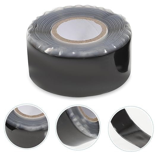 HOMSFOU 2Pcs Self Fusing Rubber Tape for Pipe Leak Repair Waterproof Sealing Tape for Plumbing Garden Hose Leak Stopper Easy Cut and Install-1in(W) X 10ft(L)