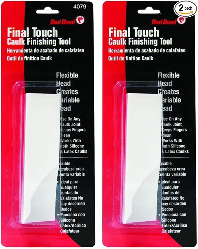 Red Devil 4079 Final Touch Caulk Finishing Tool White (Pack of 2)