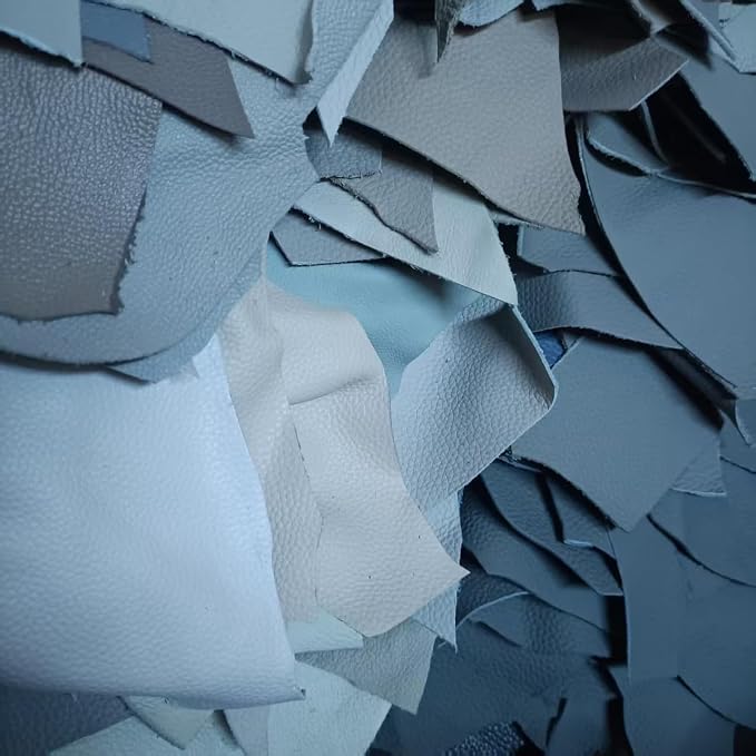 Leather Scraps, 0.8-1.4mm (2-3.5oz) Thick Genuine Cowhide Scraps, Leather Scrap for Tools/Crafts/DIY, Mixed Colors,Leather for Crafting(Thin,500 Grams)