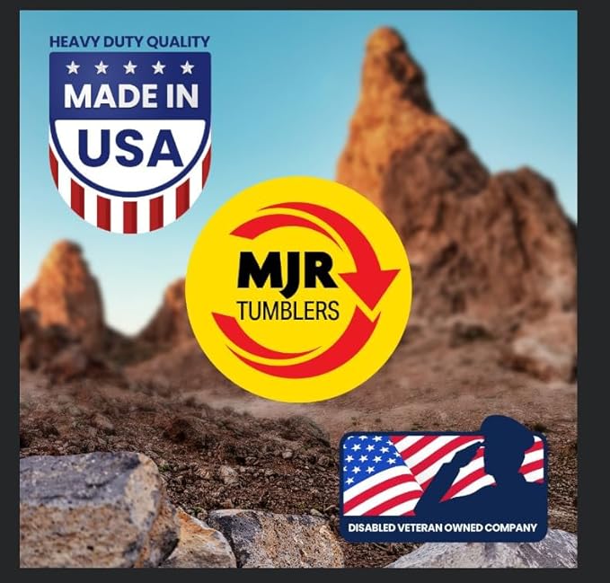Refill Grit Kit w MJR Tumblers Premium Quality Extreme Polish 12,000 Grit Sub Micron Aluminum Oxide Polish for Unparalleled Result. For 35lb Rock Tumblers w Silicon Carbide, Disabled and Veteran Owned