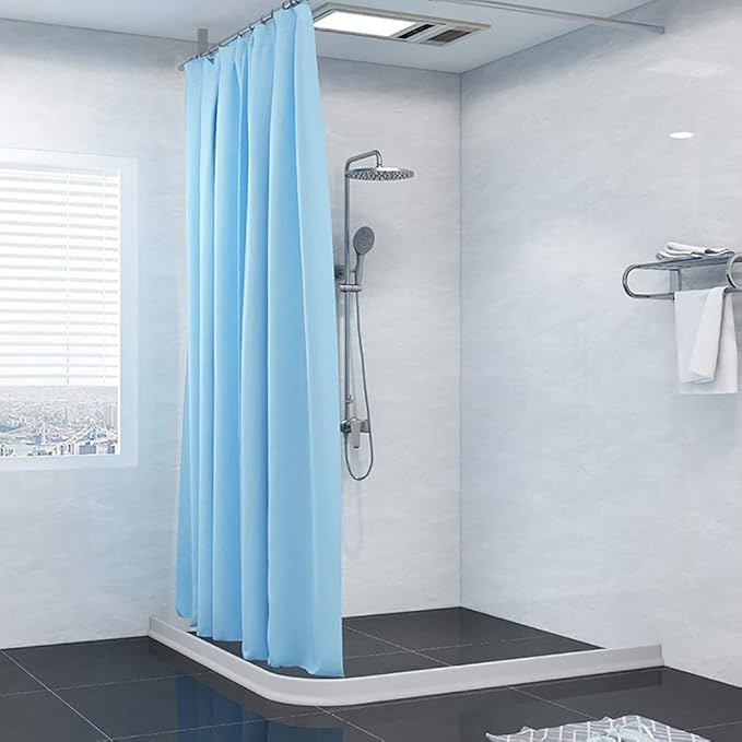 Duzzy 118 Inch Collapsible Shower Water Dam Shower Stopper Barrier and Retention System and Keeps Water Inside Threshold Dry and Wet Separation Suitable for Bathroom and Kitchen