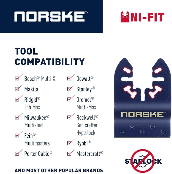 Norske Tools NOTP232 Fast Cut Grout Removal Oscillating Multi Tool Accessory Blade