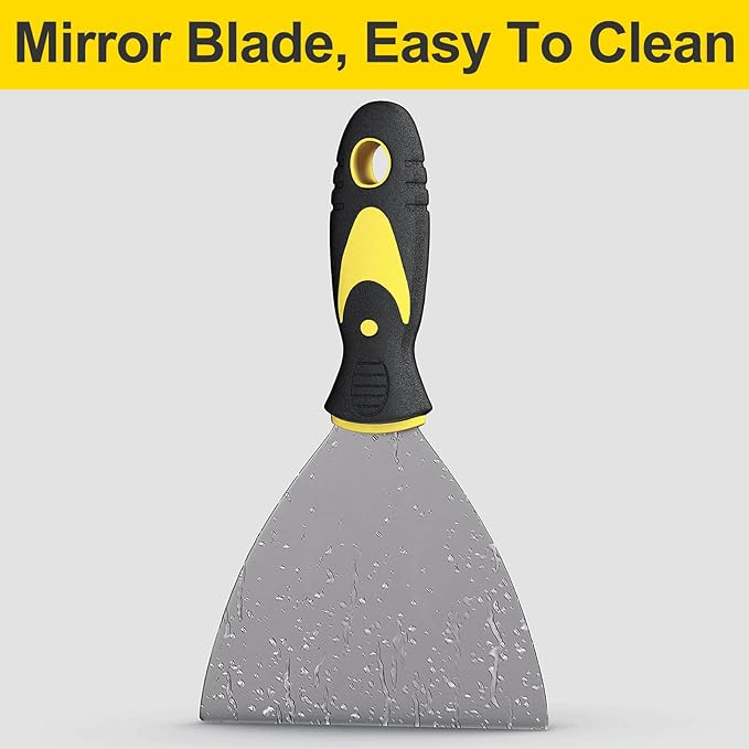Rerdeim 5Pcs Putty Knife, Set, 1" 2" 3" 4" 5" Scraper, Spackle Knife, Paint Scraper, Scraper Tool, No Rusting, Perfect For Repairing Drywall, Removing Wallpaper, Mud, Plaster Scraping