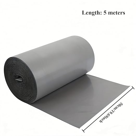 Waterproof Sealant Tape Self Adhesive Rubberized Asphalt Tape for RV Roof Metal Roof Corrugated Roof Leak Repair UV Resistant Heavy Duty Waterproofing Membrane(Gray, 19.68in*196.85in)