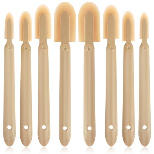 8Pcs Caulking Silicone Sealant Finishing Tool, 4 Sizes Rubber Caulking Tool Set, Multifunctional Caulking Remover/Smoothing Tool Applicator for Tiles Brick Kitchen Bathroom