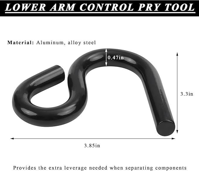 6007 Lower Control Arm Prying Tool, Suspension Specialty Bushing Tool for 7/8 Inches Diameter Pry Bar, Ball Joint Press Separator Installation Remover Control Arm Prying Bar