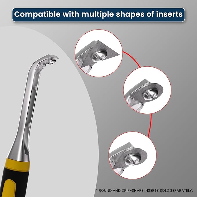 LU&MN Carbide Scraper Tool – 1-INCH Tungsten Carbide Triangular Blade, Heavy-Duty Paint, Glue & Putty Remover with Ergonomic Non-Slip Handle