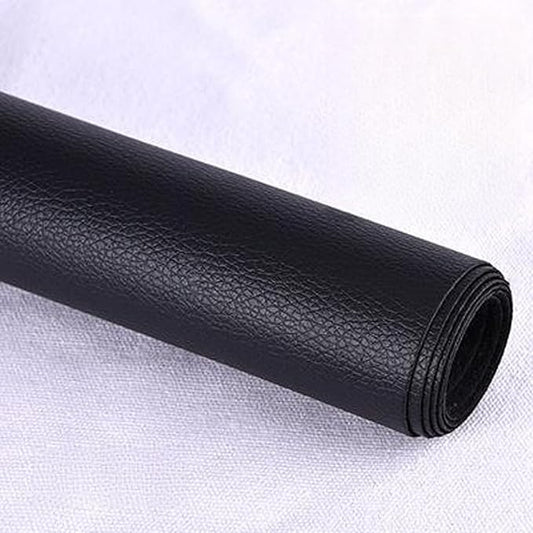 Leather Repair Patch Tape Kit,Self Adhesive Leather Repair Kit for Furniture,Vinyl Repair Kit for Couch,Sofa,Car Seats,Office Chair Luggage (Black,16.93"×78.74")