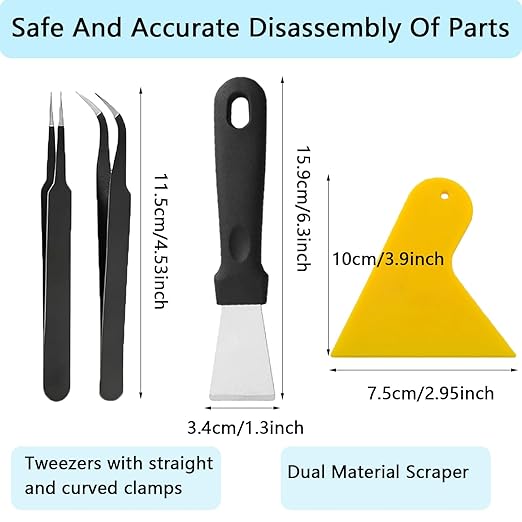 36 Pcs 3D Printer Tool Kit, 3D Printing Accessories with Silicone Scraper, Needle File Set, Tweezers, Brushes, Cutter Grinding Rods for Post Processing Model Finishing