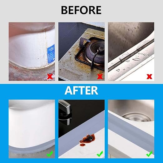 Bath & Kitchen Caulk Tape Sealant Strip,PVC Self Adhesive Tub and Wall Sealing Tape Caulk Sealer,Caulk Strip,sealant Tape,Shower Tile Sealer Adhesive sealant （Silver）