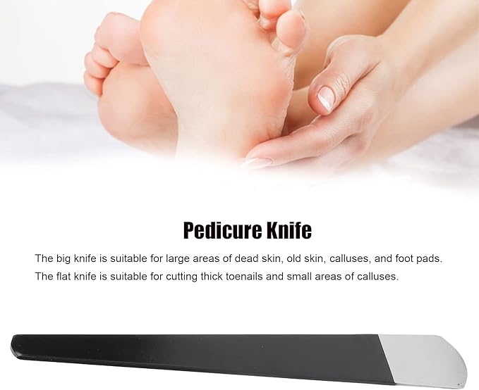 Pedicure Scraping Knife, Stainless Steel Pedicure Knife, Calluses Remover Knife, Foot File, Foot Care Tool for Callus, Hard Cracked Skin, 1 Knife