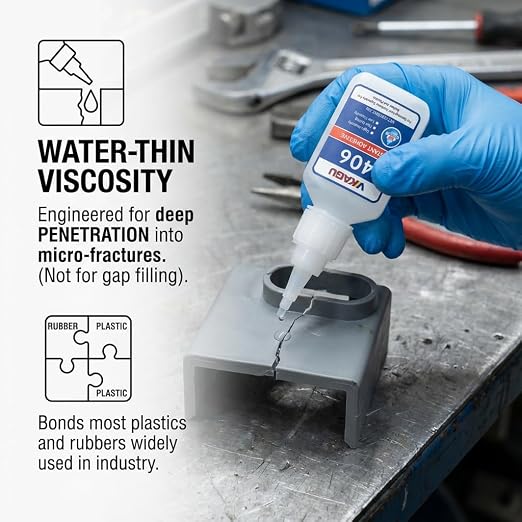 401 & 406 Instant Adhesive Super Glue 20g All-Purpose Universal Suitable for Plastic Wood Metal Rubber Leather 2 Pack