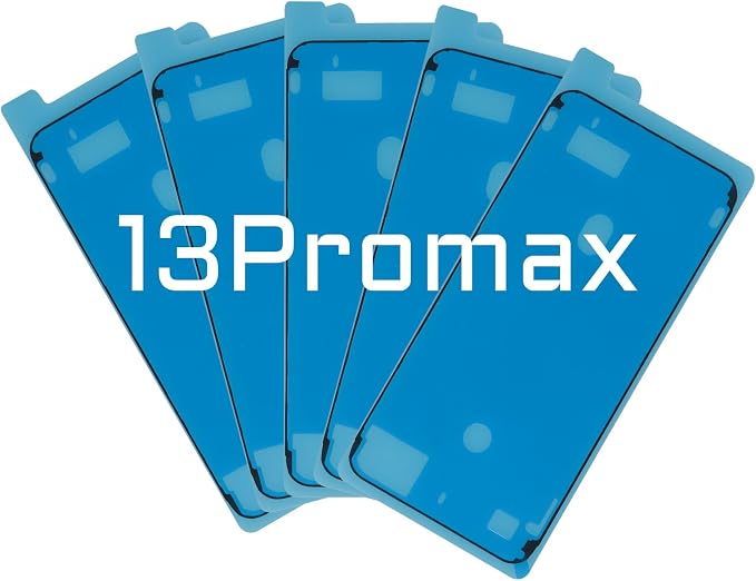 5 PCS for iPhone 13 Pro Max Waterproof Pre-Cut Adhesive Sticker | Screen Sealing Tape 6.7" Repair Water Resistant Internal Fix Stickers Kit for 13ProMax A2641 A2643 A2644 A2645 A2484