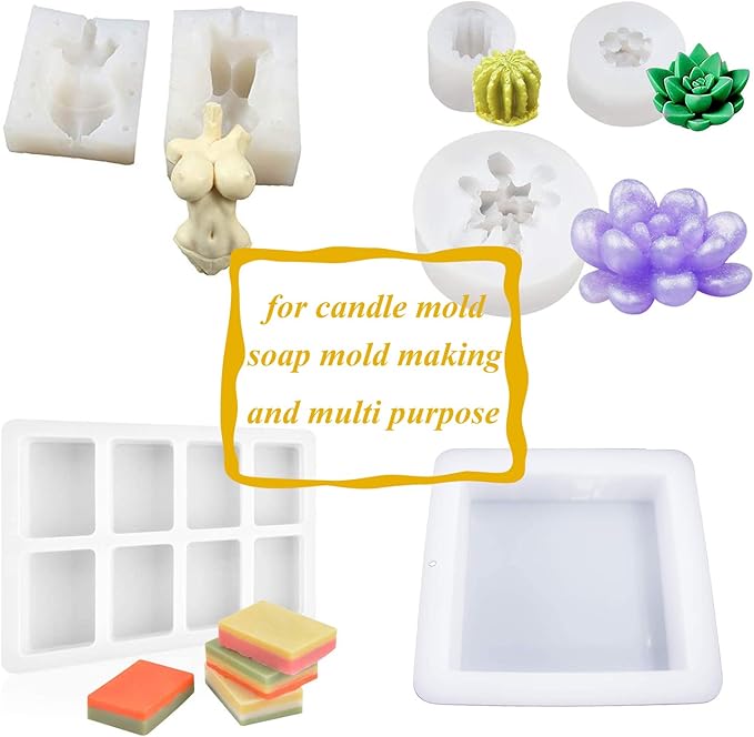 Silicone Mold Making Kit 15A Liquid Silicone Rubber Platinum, Flexible, Translucent, 32 oz