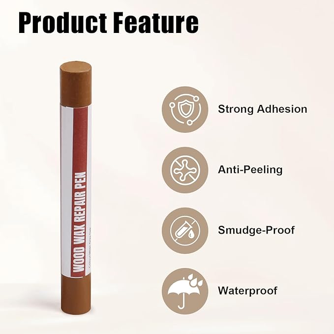 Wood Filler Sticks, 20 Colors Wood Repair Wax Crayons with Scraper, Wood Touch Up Markers for Repairing Scratches, Cracks, Holes in Cabinets, Floors, Tables and Doors[White Series]