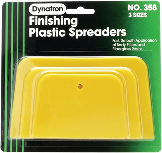 3M Dynatron, 358, 1 Pack of 3 Spreaders, 4”, 5” and 6”, Used for Spreading of Fillers, Caulks, Glazes and Putties