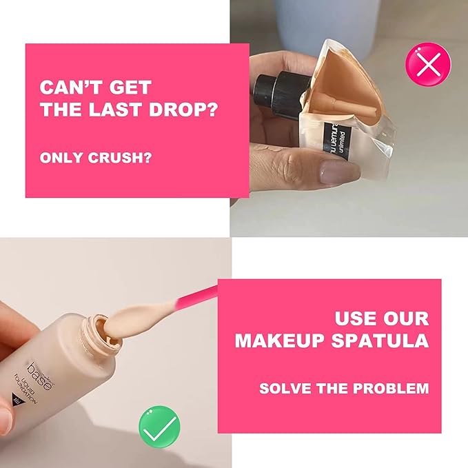 Beauty Spatula, 5 Pcs Small Spatula Mini Spatula for Cosmetics Lotion Makeup Spatula, Every Drop Tiny Spatula for Makeup and Kitchen Jar, Wax Waxing Body Hair Removal spatula