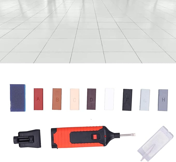 Tile Repair Kit, Ceramic Repair Kit with Electric Heating Pen Wax Block Set Crack Gaps Repairing Tools for Stone Porcelain