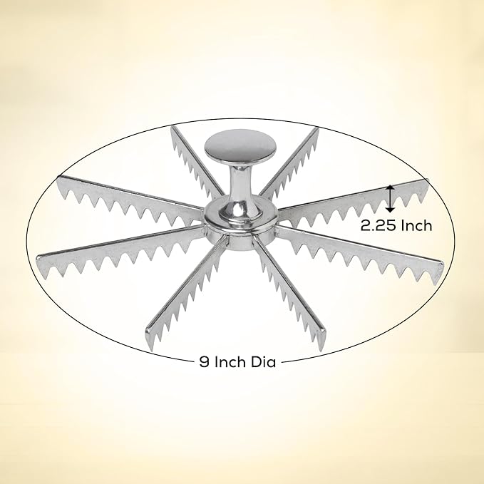 Mrs. Anderson’s Baking Pie Marker, Guideline, and Portion Divider, 8 Slice,Silver