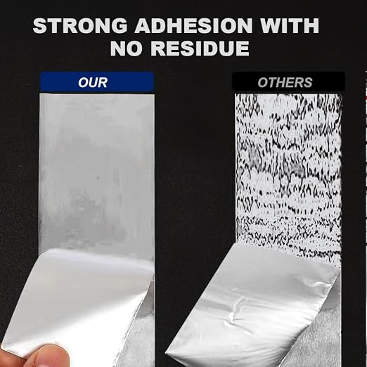 Aluminum Foil Duct Tape Heavy Duty 3.9 Mil, 3 Inch X 22 YD, Insulation Heat Resistant High Temperature Sealing and Patching for HVAC, Dryer Vent Hose, Air Vents, Exhaust Pipe, Metal Repair