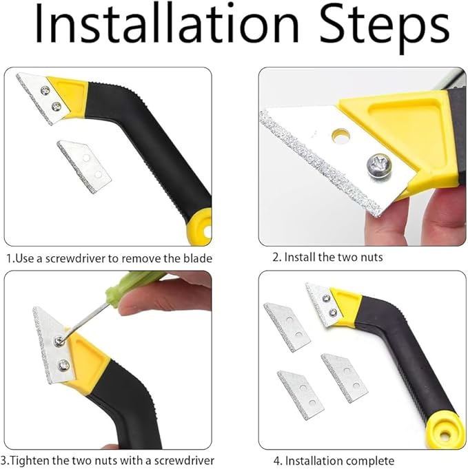 TopHomer 9 Pack Grout Removal Tool Kit, Tile Grout Saws with 7 Extra Blades, Hand Grout Saw, Ideal for Tile Gap Cleaning and Repair